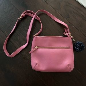 barbie pink leather crossbody